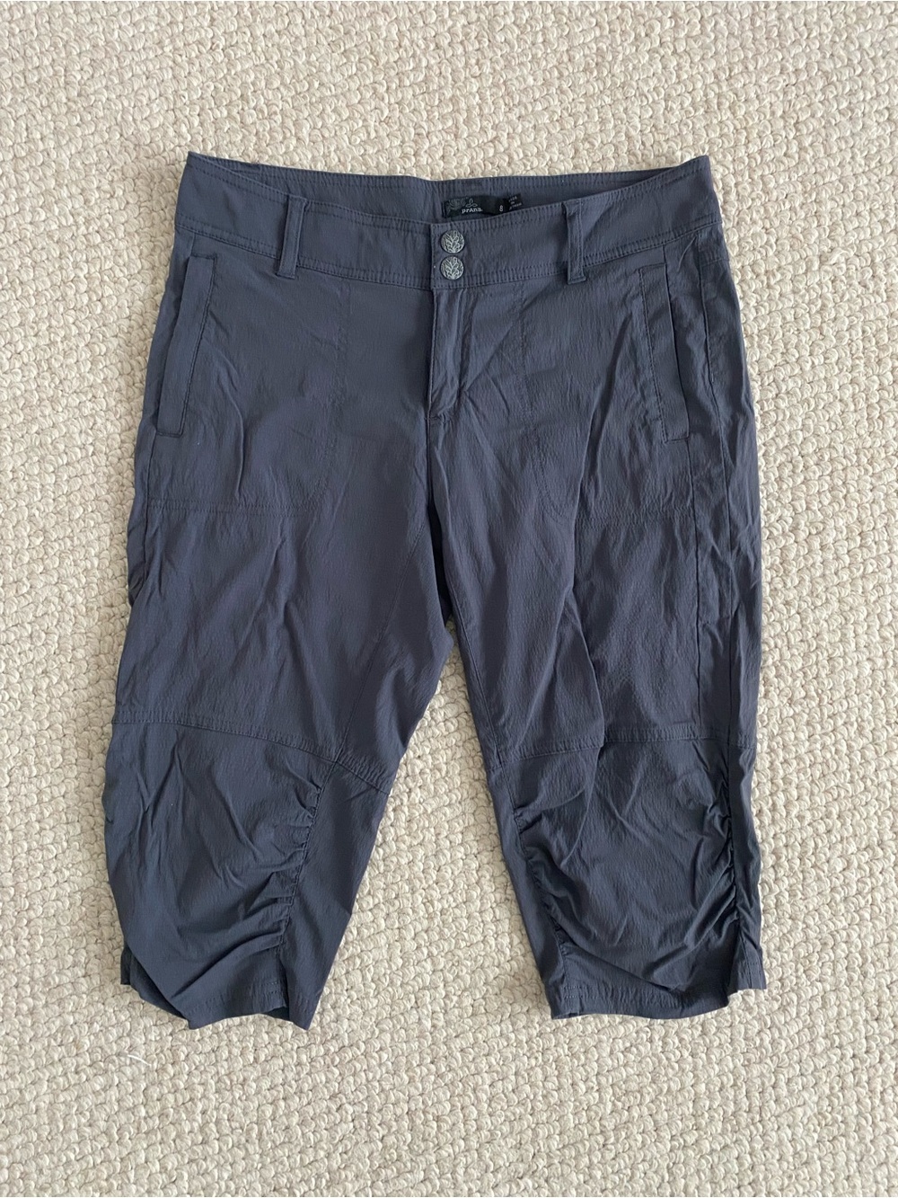 Prana Dark Gray Athletic Capris Women’s Size 8